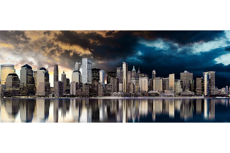 Canvastavla Gold City - 60x139 cm - Inredning - Tavlor & konst - Canvastavlor