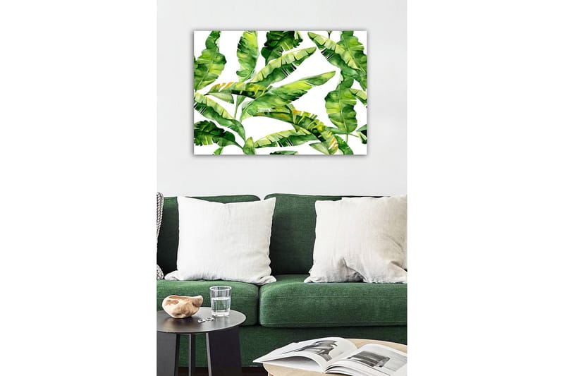 Canvastavla - Grönskande bladverk med tropiska växter - Mörkgrön / Ljusgrön / Gulgrön - Inredning - Tavlor & konst - Canvastavlor