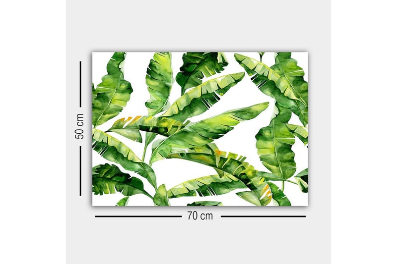 Canvastavla - Grönskande bladverk med tropiska växter - Mörkgrön / Ljusgrön / Gulgrön - Inredning - Tavlor & konst - Canvastavlor