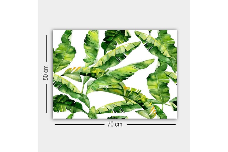 Canvastavla - Grönskande bladverk med tropiska växter - Mörkgrön / Ljusgrön / Gulgrön - Inredning - Tavlor & konst - Canvastavlor