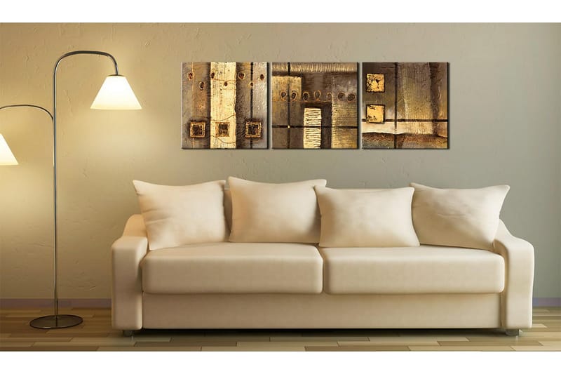 Canvastavla Guld sammansättning 150x50 cm - Artgeist sp. z o. o. - Inredning - Tavlor & konst - Canvastavlor