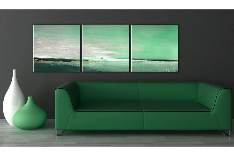 Canvastavla Hav - Grön kust 150x50 cm - Artgeist sp. z o. o. - Inredning - Tavlor & konst - Canvastavlor