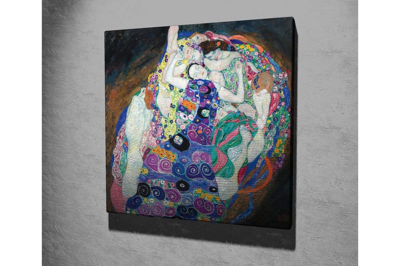 Canvastavla - Intim gemenskap mellan flera kvinnor i en färgglad omfamning - Grön / Lila / Rosa - Inredning - Tavlor & konst - Canvastavlor