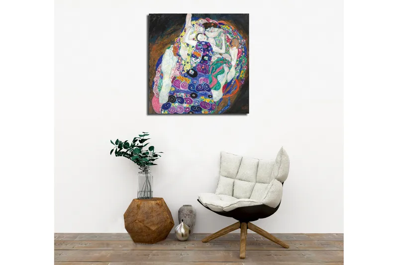 Canvastavla - Intim gemenskap mellan flera kvinnor i en färgglad omfamning - Grön / Lila / Rosa - Inredning - Tavlor & konst - Canvastavlor