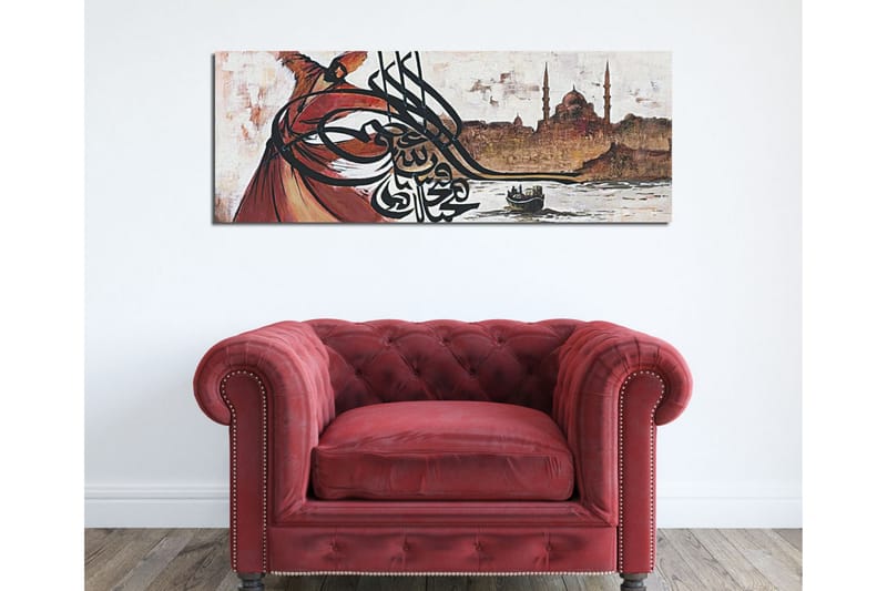 Canvastavla Istanbul m. arabiska tecken - Grå/Beige - Inredning - Tavlor & konst - Canvastavlor