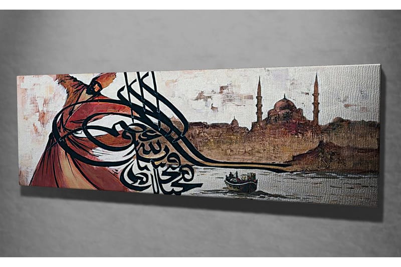 Canvastavla Istanbul m. arabiska tecken - Grå/Beige - Inredning - Tavlor & konst - Canvastavlor