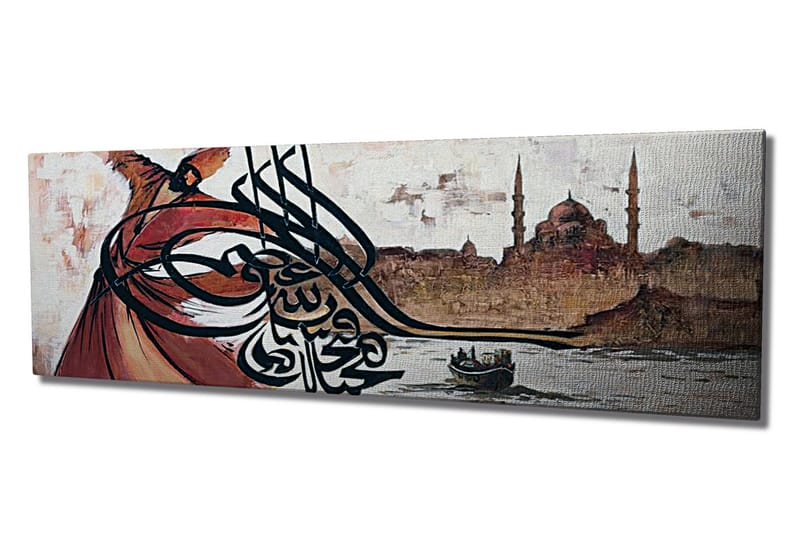 Canvastavla Istanbul m. arabiska tecken - Grå/Beige - Canvastavlor