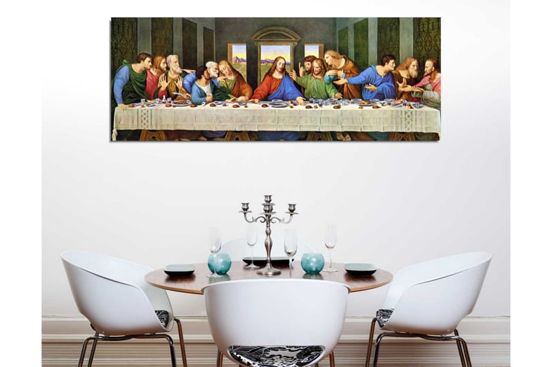 Canvastavla Jesus sista måltid Nattvarden - Flerfärgad - Canvastavlor
