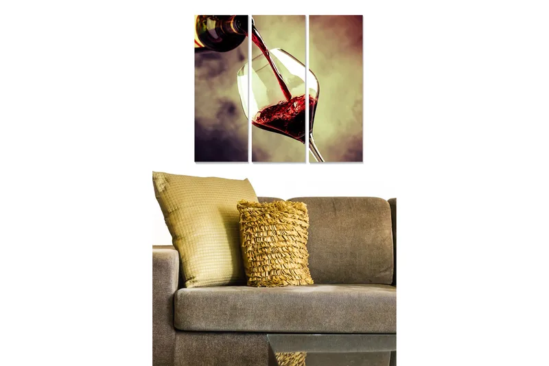 Canvastavla Kitchen 3-pack Flerfärgad, 20x50 cm