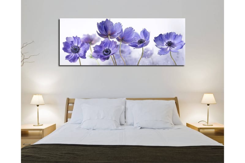 Canvastavla Lila blommor - Lila/Vit - Inredning - Tavlor & konst - Canvastavlor