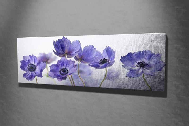 Canvastavla Lila blommor - Lila/Vit - Inredning - Tavlor & konst - Canvastavlor