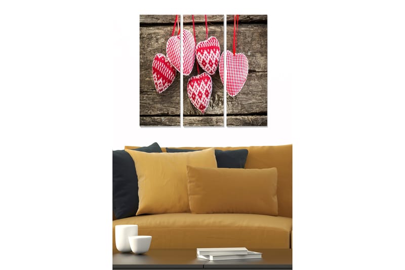 Canvastavla Love 3-pack Flerfärgad - 20x50 cm - Inredning - Tavlor & konst - Canvastavlor