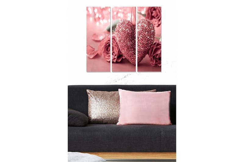 Canvastavla Love 3-pack Flerfärgad - 20x50 cm - Inredning - Tavlor & konst - Canvastavlor