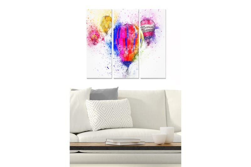 Canvastavla Love 3-pack Flerfärgad - 20x50 cm - Inredning - Tavlor & konst - Canvastavlor