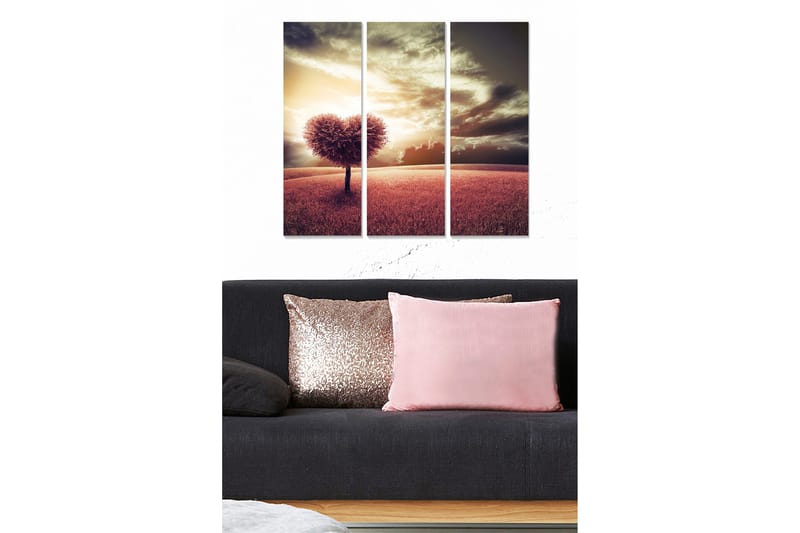 Canvastavla Love 3-pack Flerfärgad, 20x50 cm