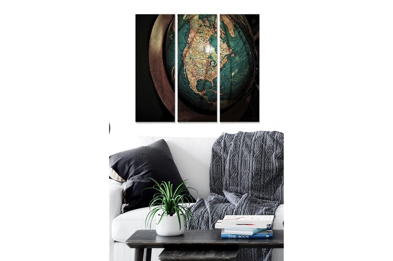 Canvastavla Map 3-pack Flerfärgad - 20x50 cm - Inredning - Tavlor & konst - Canvastavlor