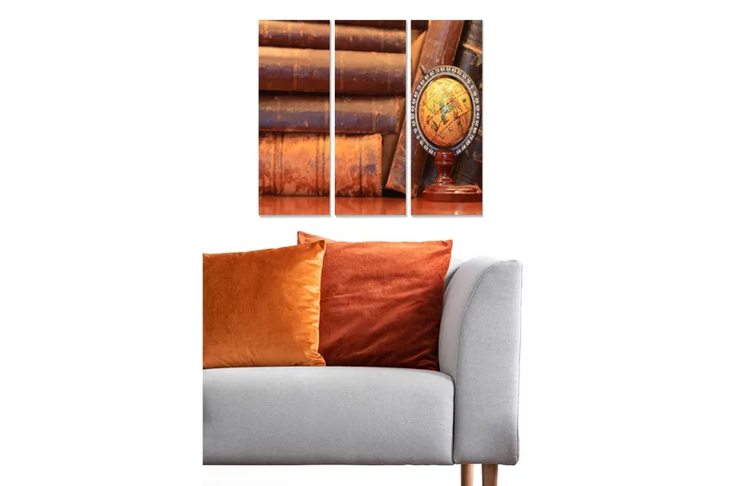 Canvastavla Map 3-pack Flerfärgad, 20x50 cm