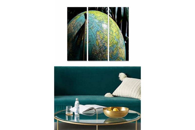 Canvastavla Map 3-pack Flerfärgad, 20x50 cm