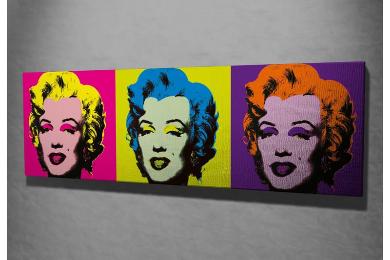 Canvastavla Marilyn Monroe Andy Warhol pop art - Flerfärgad - Canvastavlor