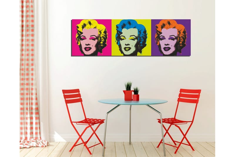 Canvastavla Marilyn Monroe Andy Warhol pop art - Flerfärgad - Canvastavlor