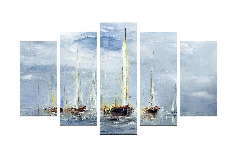 Canvastavla Marina 5-pack Flerfärgad, 20x60 cm