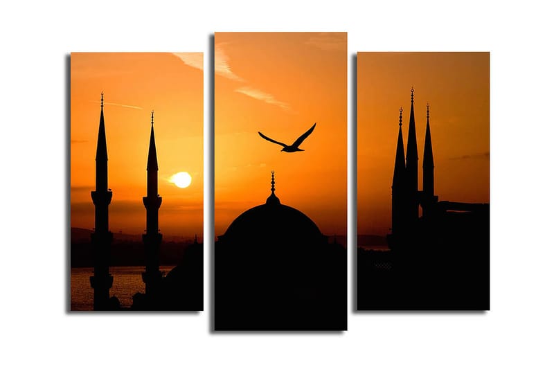 Canvastavla Music 3-pack Flerfärgad - 20x39 cm - Inredning - Tavlor & konst - Canvastavlor