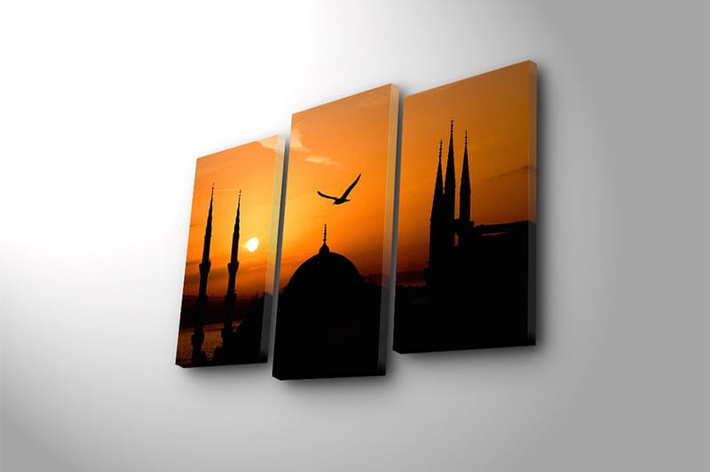 Canvastavla Music 3-pack Flerfärgad - 20x39 cm - Inredning - Tavlor & konst - Canvastavlor