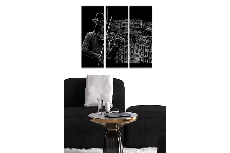 Canvastavla Music 3-pack Flerfärgad - 20x50 cm - Inredning - Tavlor & konst - Canvastavlor