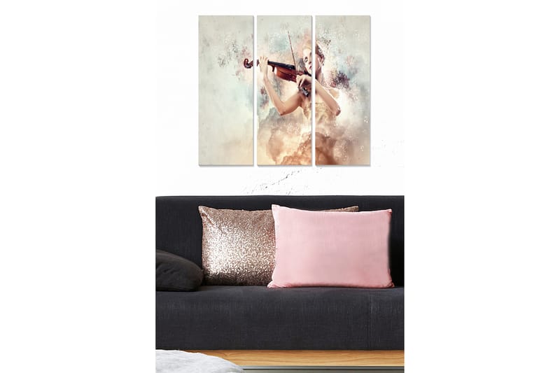 Canvastavla Music 3-pack Flerfärgad - 20x50 cm - Inredning - Tavlor & konst - Canvastavlor