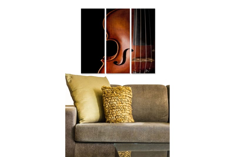 Canvastavla Music 3-pack Flerfärgad - 20x50 cm - Inredning - Tavlor & konst - Canvastavlor