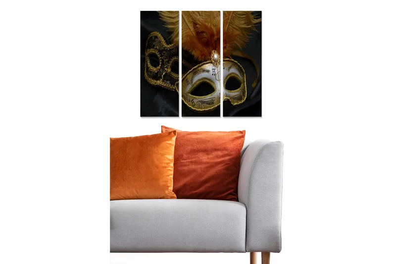 Canvastavla Music 3-pack Flerfärgad, 20x50 cm