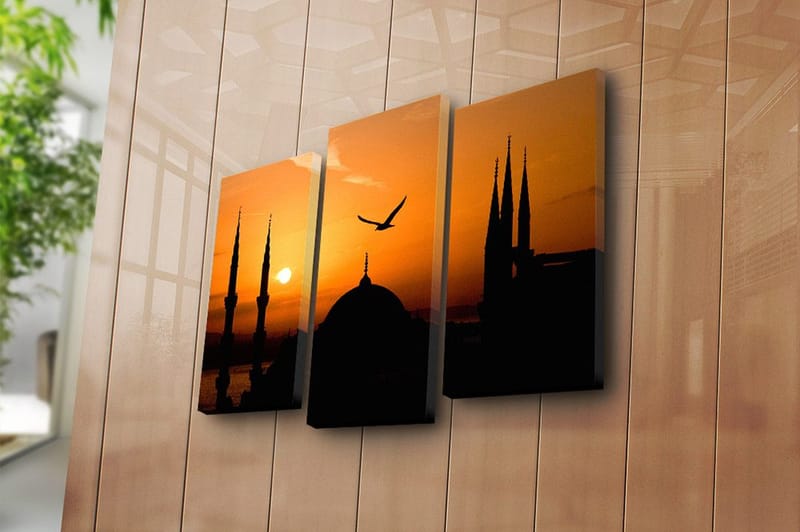 Canvastavla Music 3-pack Flerfärgad - 20x39 cm - Inredning - Tavlor & konst - Canvastavlor