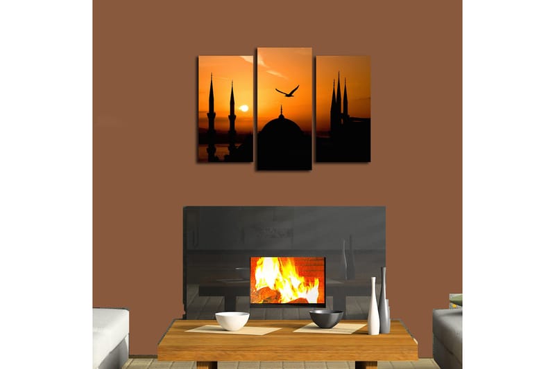 Canvastavla Music 3-pack Flerfärgad - 20x39 cm - Inredning - Tavlor & konst - Canvastavlor
