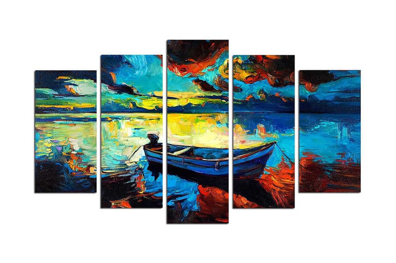 Canvastavla Nature 5-pack Flerfärgad - 20x60 cm - Inredning - Tavlor & konst - Canvastavlor