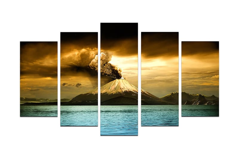 Canvastavla Nature 5-pack Flerfärgad - 20x60 cm - Inredning - Tavlor & konst - Canvastavlor