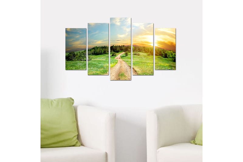 Canvastavla Nature 5-pack Flerfärgad - 20x60 cm - Inredning - Tavlor & konst - Canvastavlor