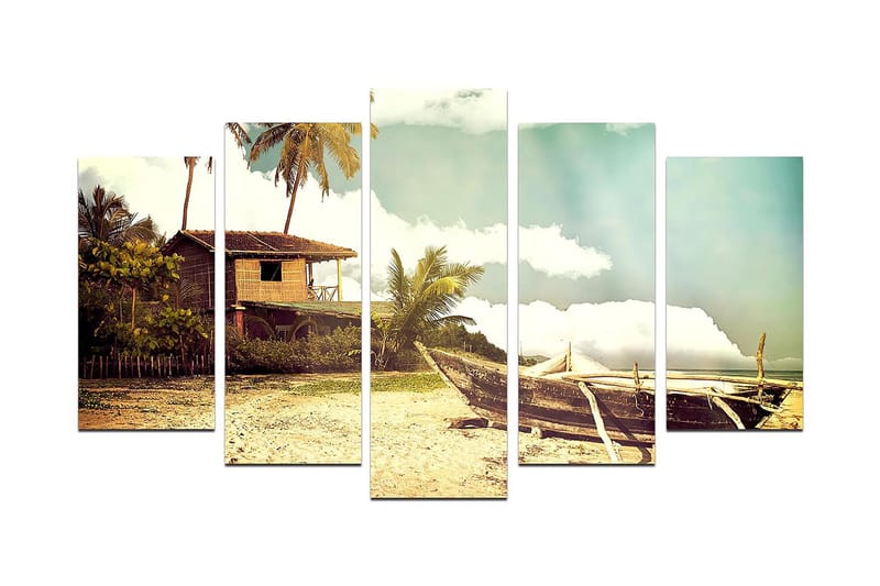 Canvastavla Nature 5-pack Flerfärgad, 20x60 cm