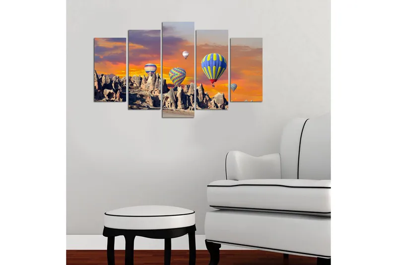 Canvastavla Nature 5-pack Flerfärgad - 20x60 cm - Inredning - Tavlor & konst - Canvastavlor