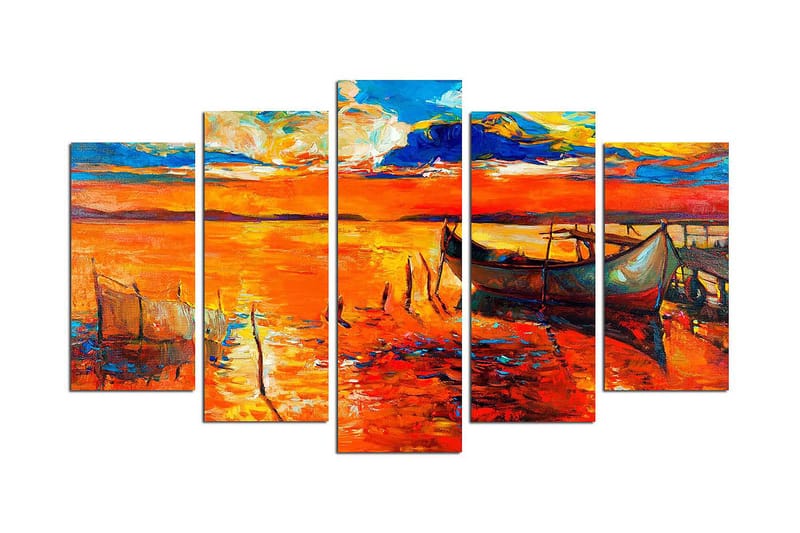 Canvastavla Nature 5-pack Flerfärgad, 20x60 cm