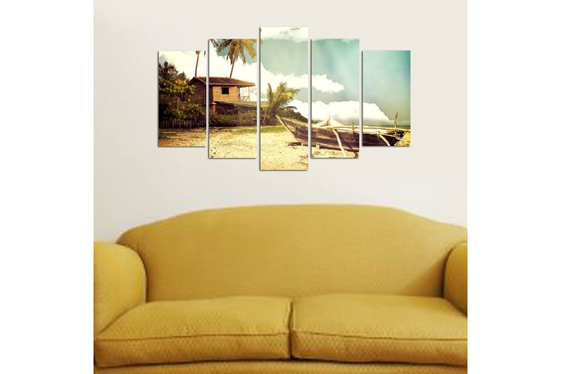 Canvastavla Nature 5-pack Flerfärgad - 20x60 cm - Inredning - Tavlor & konst - Canvastavlor