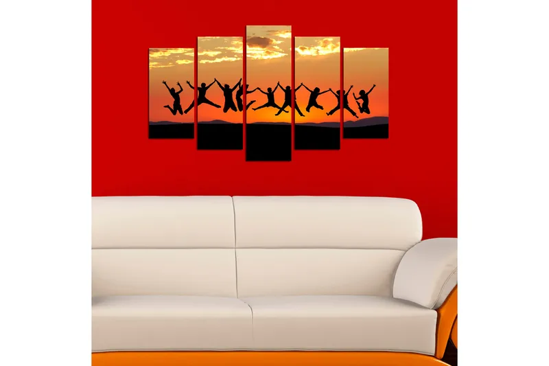 Canvastavla Nature 5-pack Flerfärgad - 20x60 cm - Inredning - Tavlor & konst - Canvastavlor