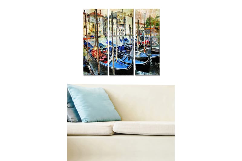 Canvastavla Nautical 3-pack Flerfärgad - 20x50 cm - Inredning - Tavlor & konst - Canvastavlor