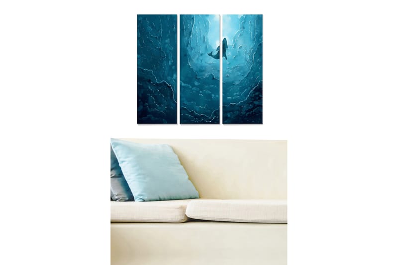 Canvastavla Nautical 3-pack Flerfärgad - 20x50 cm - Inredning - Tavlor & konst - Canvastavlor