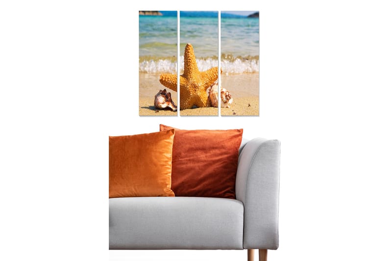 Canvastavla Nautical 3-pack Flerfärgad, 20x50 cm