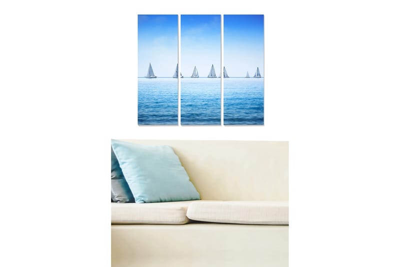 Canvastavla Nautical 3-pack Flerfärgad, 20x50 cm
