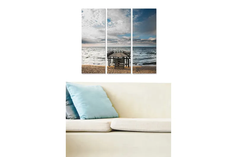 Canvastavla Nautical 3-pack Flerfärgad, 20x50 cm