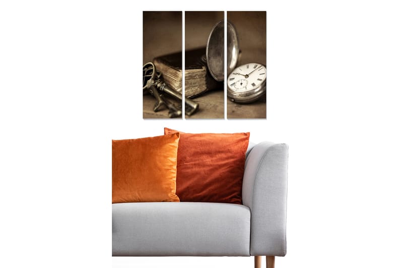 Canvastavla Nostalgia 3-pack Flerfärgad, 20x50 cm