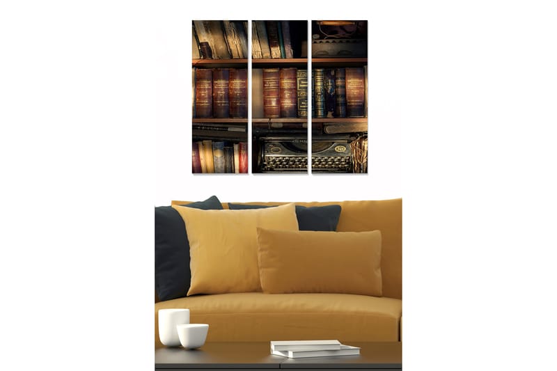 Canvastavla Nostalgic 3-pack Flerfärgad - 20x50 cm - Inredning - Tavlor & konst - Canvastavlor