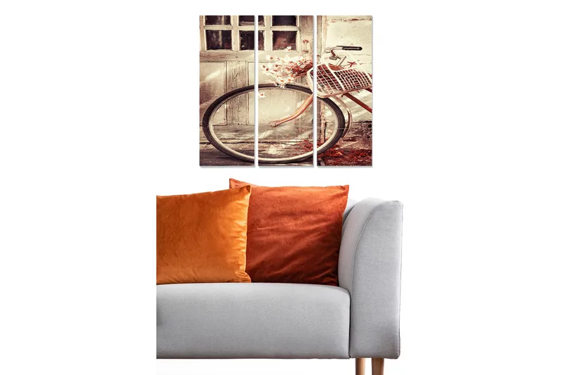 Canvastavla Nostalgic 3-pack Flerfärgad, 20x50 cm