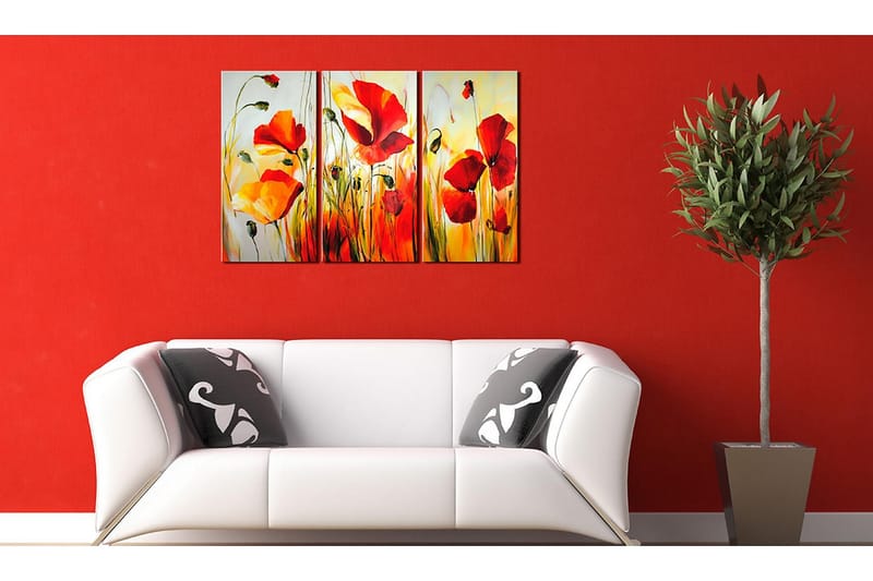 Canvastavla Röd äng 120x80 cm - Artgeist sp. z o. o. - Inredning - Tavlor & konst - Canvastavlor